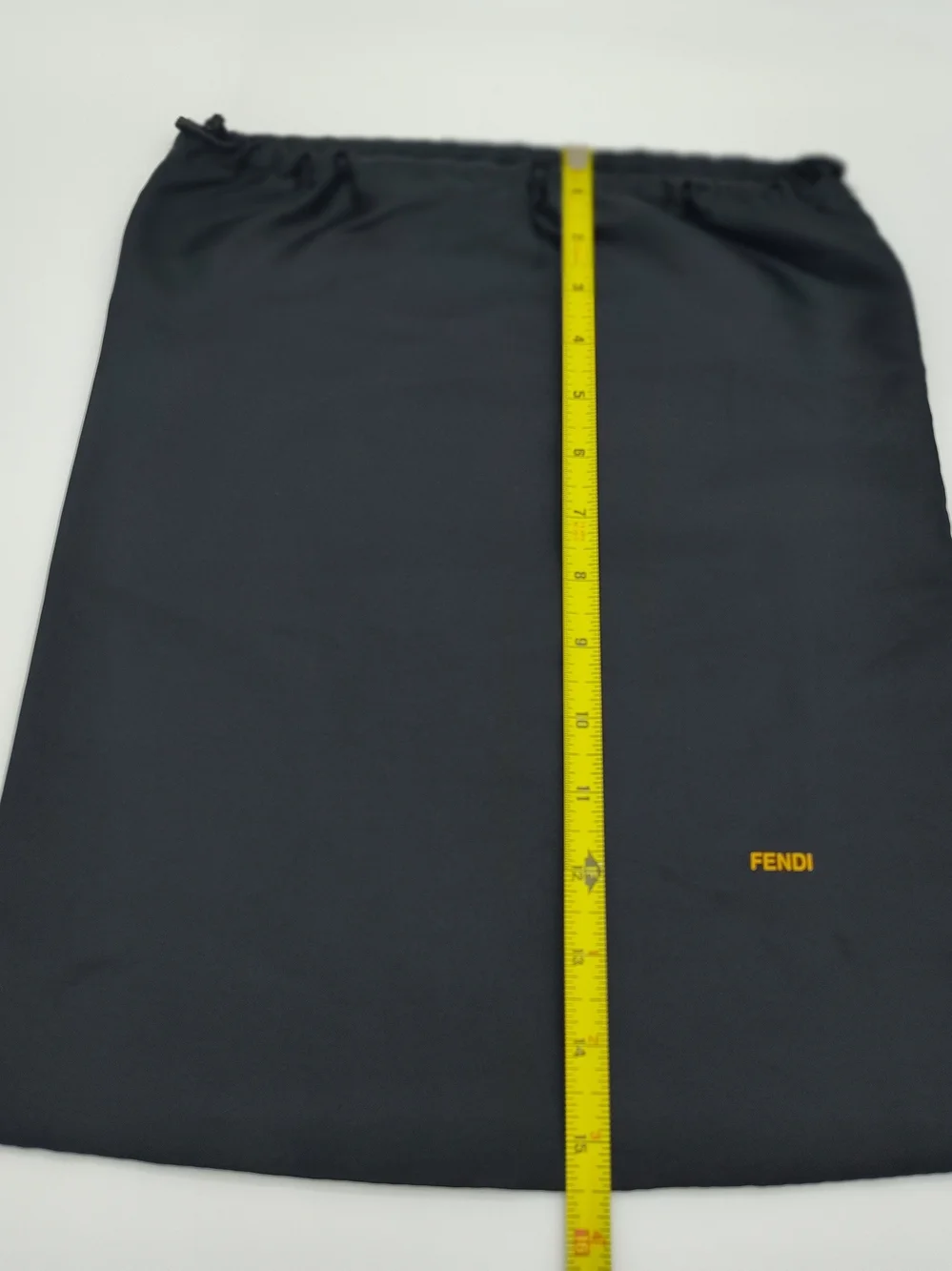 FENDI Black Dust Bag XL Drawstring Storage Pouch Italy 14x14.5 Luxe EUC